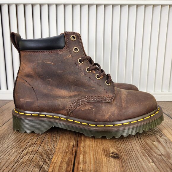 Doc Dr Martens 939 Ben Boot Womens Size 8 Brown Leather Lace Up Work Ankle Boots - Picture 1 of 10